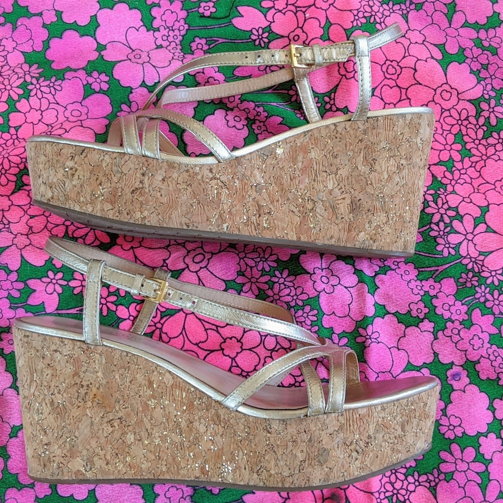 Kate Spade Platform Wedge Heels Size 8